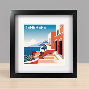 TENERIFE Spain Canary Islands PRINTABLE Digital Download Travel Poster Wall Art Coastal Landscape Ocean Sunset Home Decor Beach Artwork