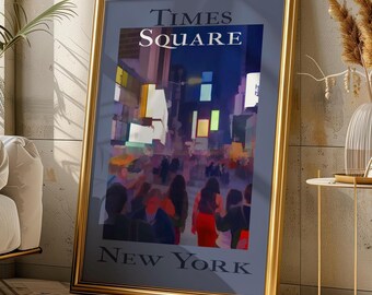Times Square New York City Art Print (Digital Download) Printable Home Decor
