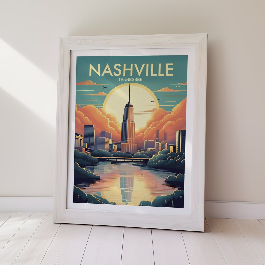 NASHVILLE Printable Poster, Digital Download, Wall Art, Wanderlust ...