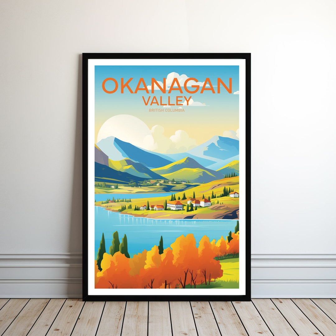 OKANAGAN VALLEY Poster, Wall Art, Poster Print, Travel, Hiking, Home