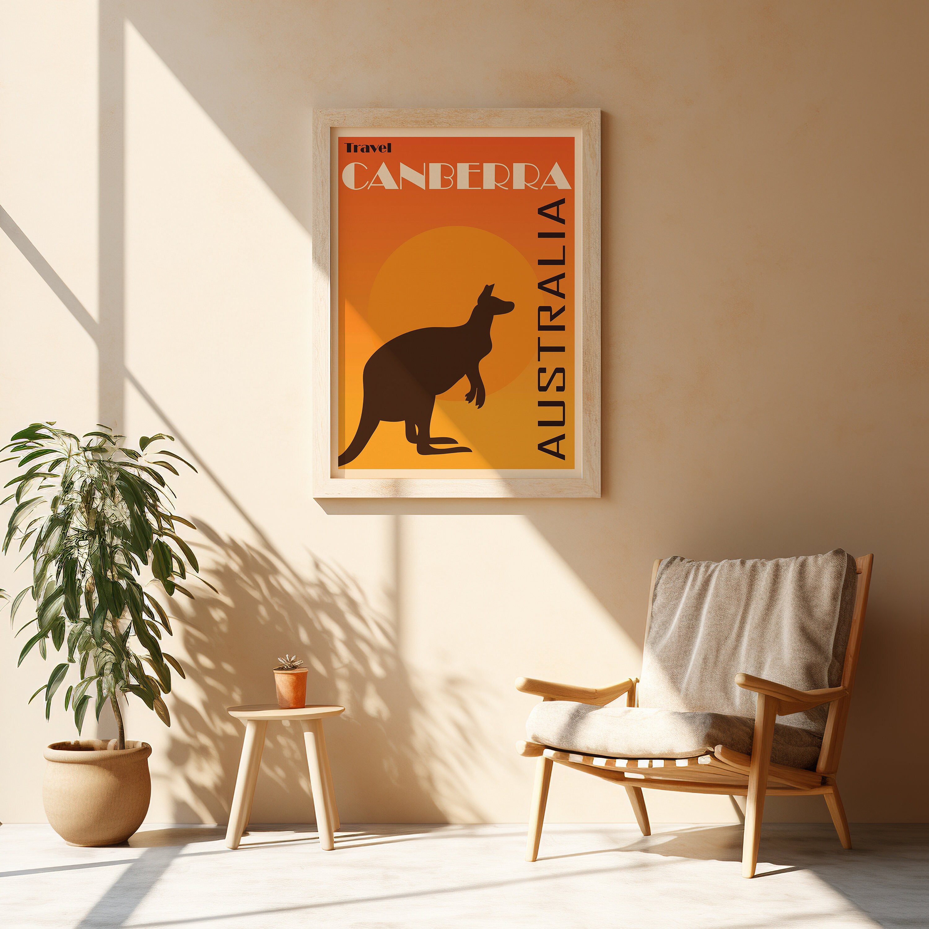 TRAVEL CANBERRA Printable Poster – Instant Digital Download, Australia ...