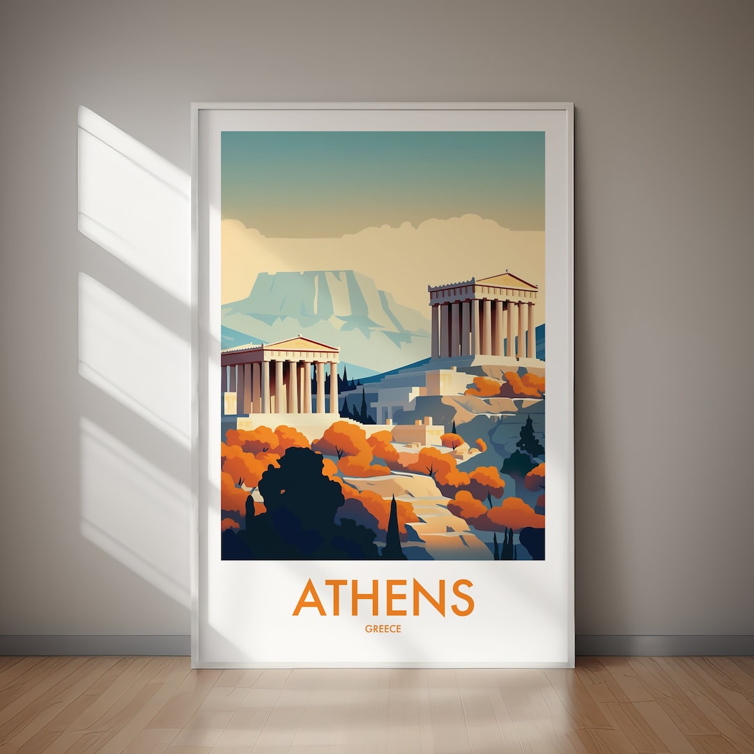 ATHENS Printable Travel Poster, Instant Art, Various Sizes, Poster Gift