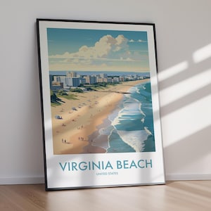 Virginia Beach DIGITAL DOWNLOAD Coastal Photography Travel Poster USA Art Print