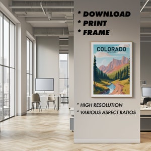 COLORADO Printable Poster, United States, Travel Art, Poster Print, Digital Art, Wall Art, Home Decor, Gift For Her, Gift For Him image 2