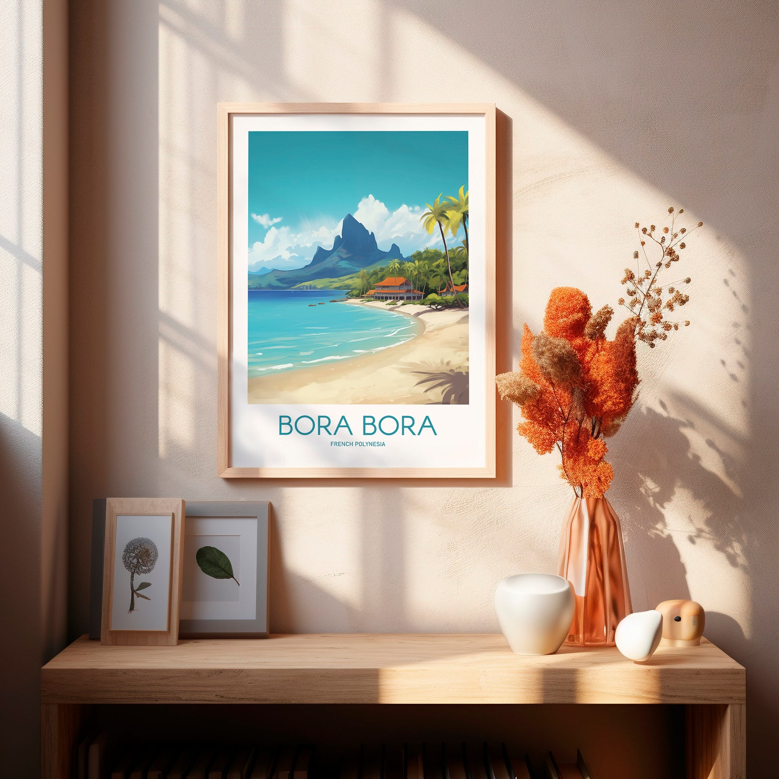 BORA BORA Printable Poster, French Polynesia, Travel Art, Digital Art ...