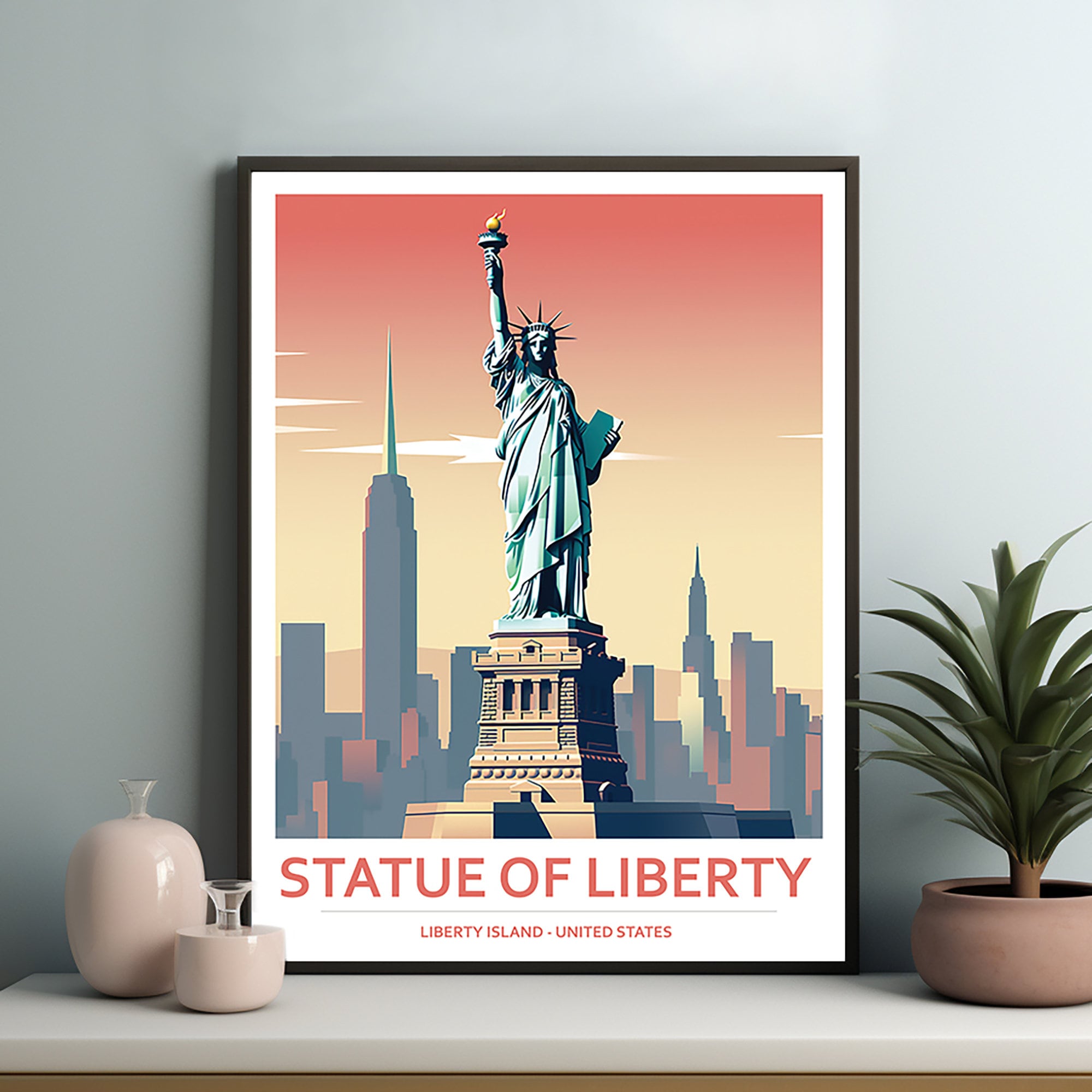 Statue of Liberty DIGITAL DOWNLOAD Print New York City Poster