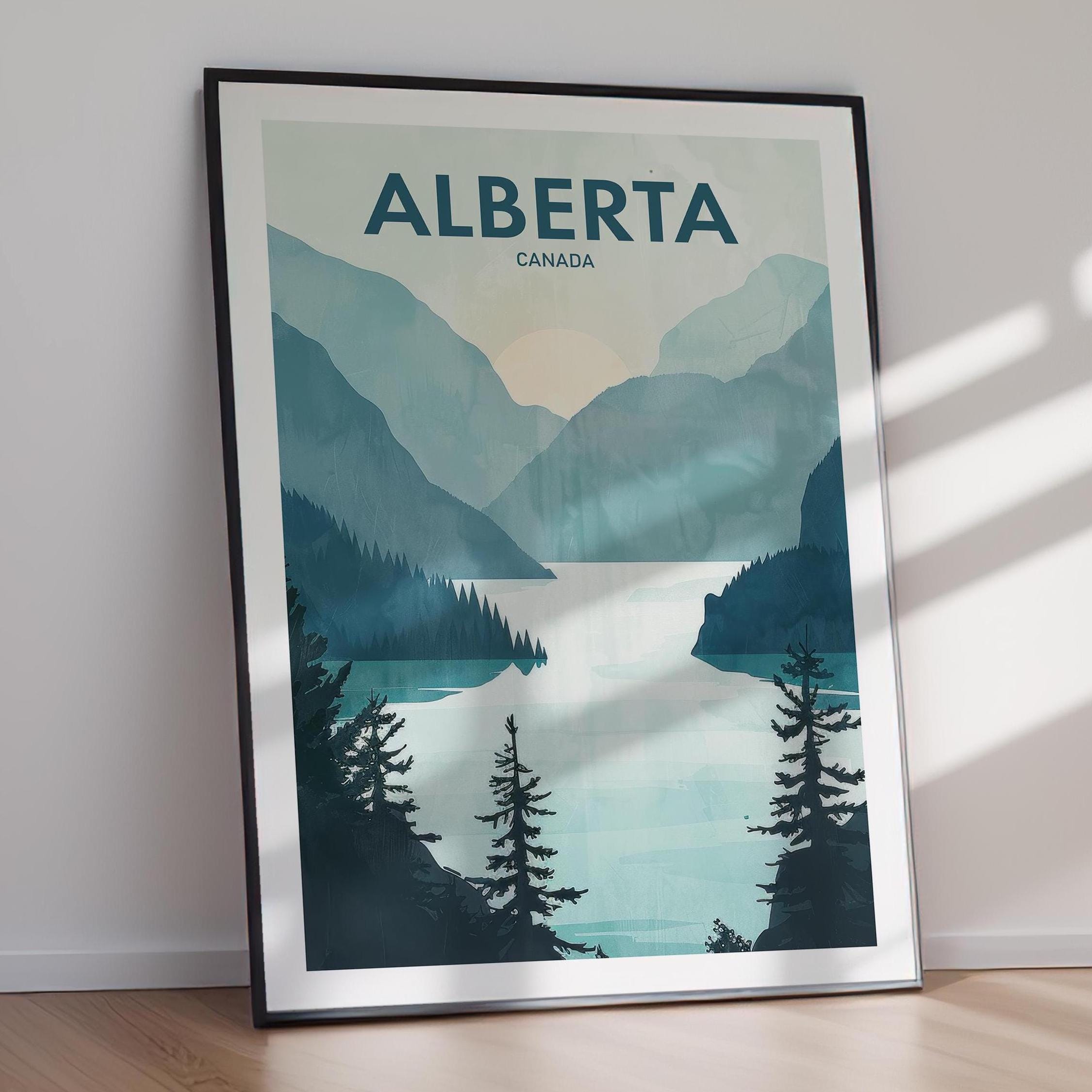 Alberta Poster - Downloadable & Printable Travel Art, Wall Decor Gift for Him And Her, Home Decor Print