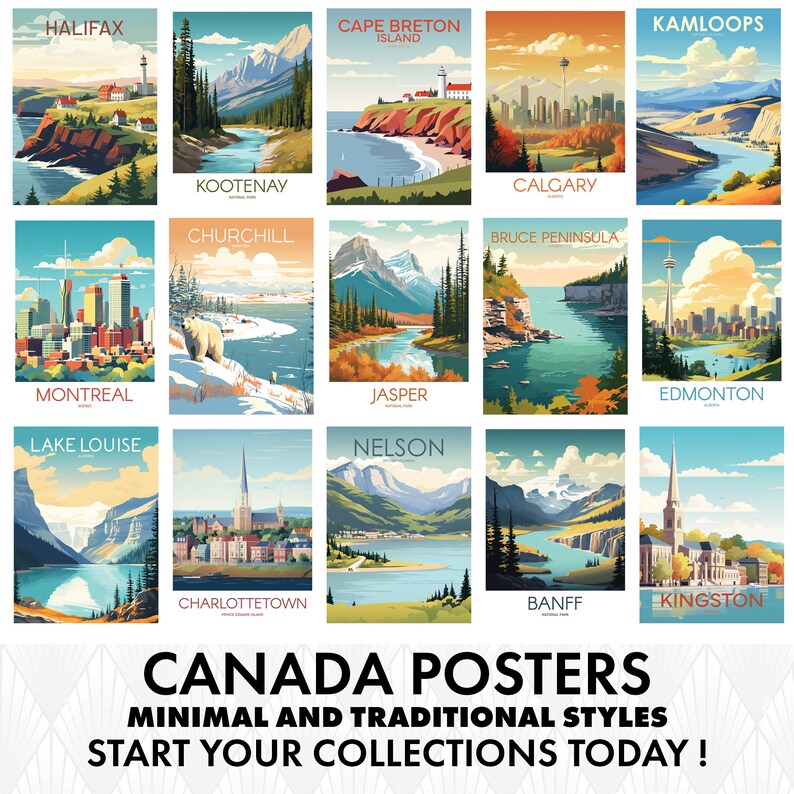 Winnipeg Travel Poster Manitoba Canada Edition Minimal Etsy