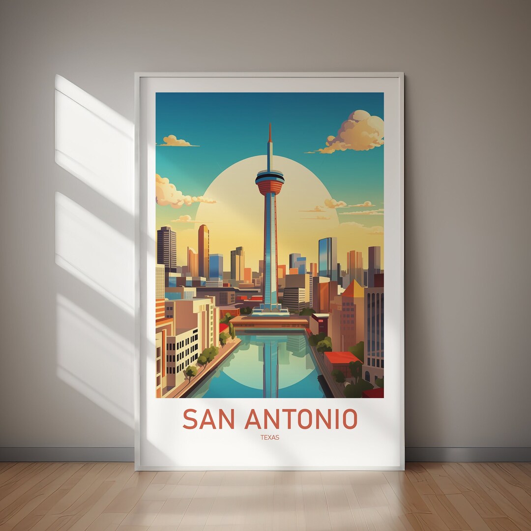 SAN ANTONIO Printable Poster, Digital Download, Wall Art, Wanderlust, Art, Holiday, Travel Gifts ...