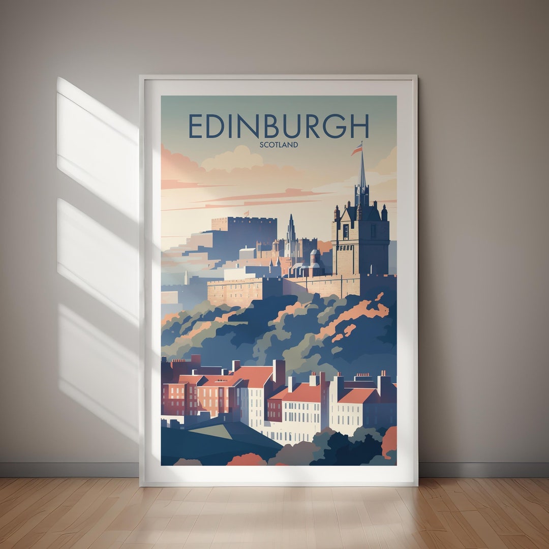 EDINBURGH Travel Poster Digital Download Printable Wall Art Modern City ...