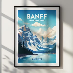 BANFF National Park Poster, Instant Home Decor, DIGITAL DOWNLOAD, Printable Wall Art, High Resolution, Various Sizes, Travel Print