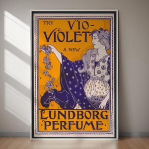 Lundborg Perfume Vintage Poster, Retro Art, Classic Print, Instant Download, Home Decor, Holiday Gift, Gift For Her, Gift For Him