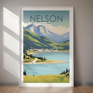 NELSON, pôster de viagem para impressão, arte de viagem, impressão de pôster, arte digital, arte de parede, download instantâneo, decoração de casa, presente para ela, presente para ele