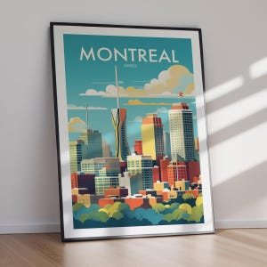 Druckbares Poster MONTREAL, Kanada, Reise, Kunst, digitale Kunst, Sofort Download, Geschenk, Dekoration, Wandkunst, Geschenk für sie, Geschenk für ihn