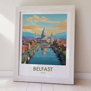 BELFAST Printable Poster, Ireland, Digital Art, Print, Instant Download, Poster, Gift, Home Decor, Wall Art, Gift For Her, Gift For Him