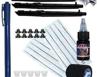 Hand Poke, Hand Held, Stick and Poke Tattoo Needle Kit