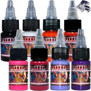 Infinitii Premium Tattoo Ink - 1/2oz (0.5oz) - Pick your Color - Black, White, Orange, Pink, Purple