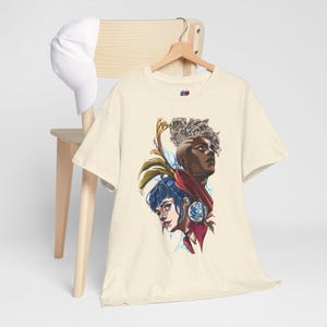 Arcane Jinx & Ekko Unisex Heavy Cotton Tee, League of Legends Gift for Him/Her, Gaming T-Shirt, Arcane , Gamer Shirt ,Valentine&#39;s Day Gifts
