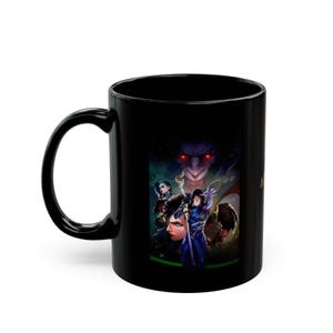 Gamer Becher, League of Legends Fan Geschenk, Jinx Vi Warwick Jayce Viktor, schwarze Kaffeetasse, LOL Gaming Teebecher, Esports Trinkgeschirr