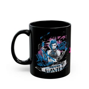 Piltovers meistgesuchte Tasse - 11 Unzen, schwarze Kaffeetasse, Teetasse, Geschenk für Gamer, League of Legends Fan, Spielzubehör,