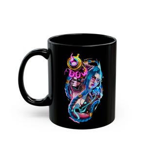 Arcane Jinx Poow! League of Legends, Gaming Gift, Gamer Mug, Geeky Cup, Video Game Merch, Esports Drinkware