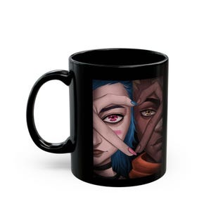 Arcane Jinx und Ekko, Liebhaber, League of Legends, Gaming Keramiktasse, Kaffeeteebecher, Gamer Geschenk, League of Legends, Valentinstagsgeschenke