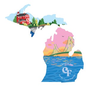 Michigan Silhouette Prints