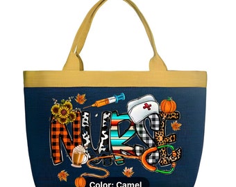 Nurse Laptop Large Camel Tote Bag