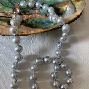 Natural Blue Akoya Pearl Necklace