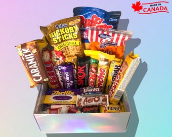 ULTIMATE All Canadian Snack Gift Box (Large) - All the Canadian favourites chips, chocolate, candy & gum - by Oh Canada Candy