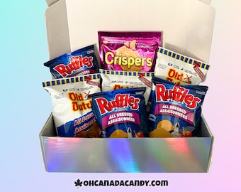 ALL DRESSED Chips Geschenkbox Kanadische Chips Variety Pack von Oh Canada Candy