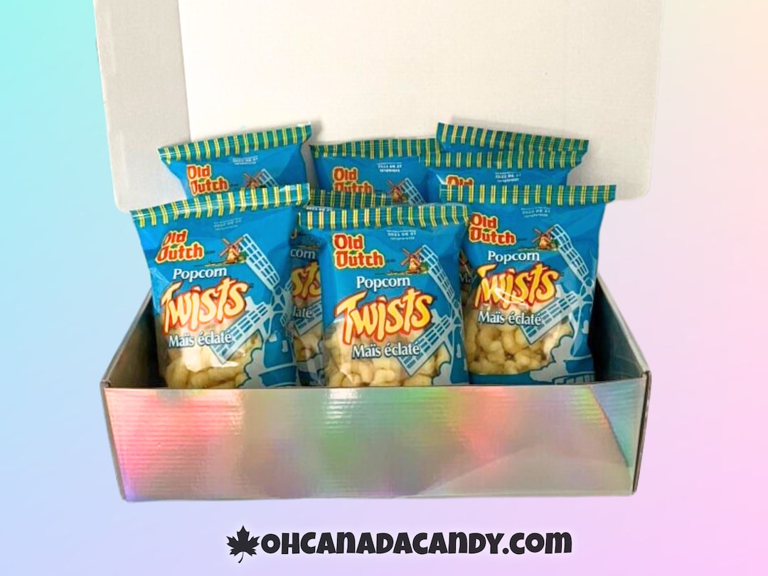 Old Dutch POPCORN TWISTS Chips Gift Box Canadian Chips 8PACK Etsy