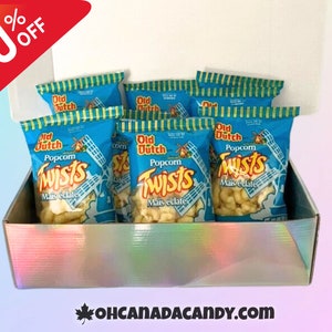 CLEARANCE Old Dutch POPCORN TWISTS Chips Gift Box Canadian Chips 8-Pack by Oh Canada Candy