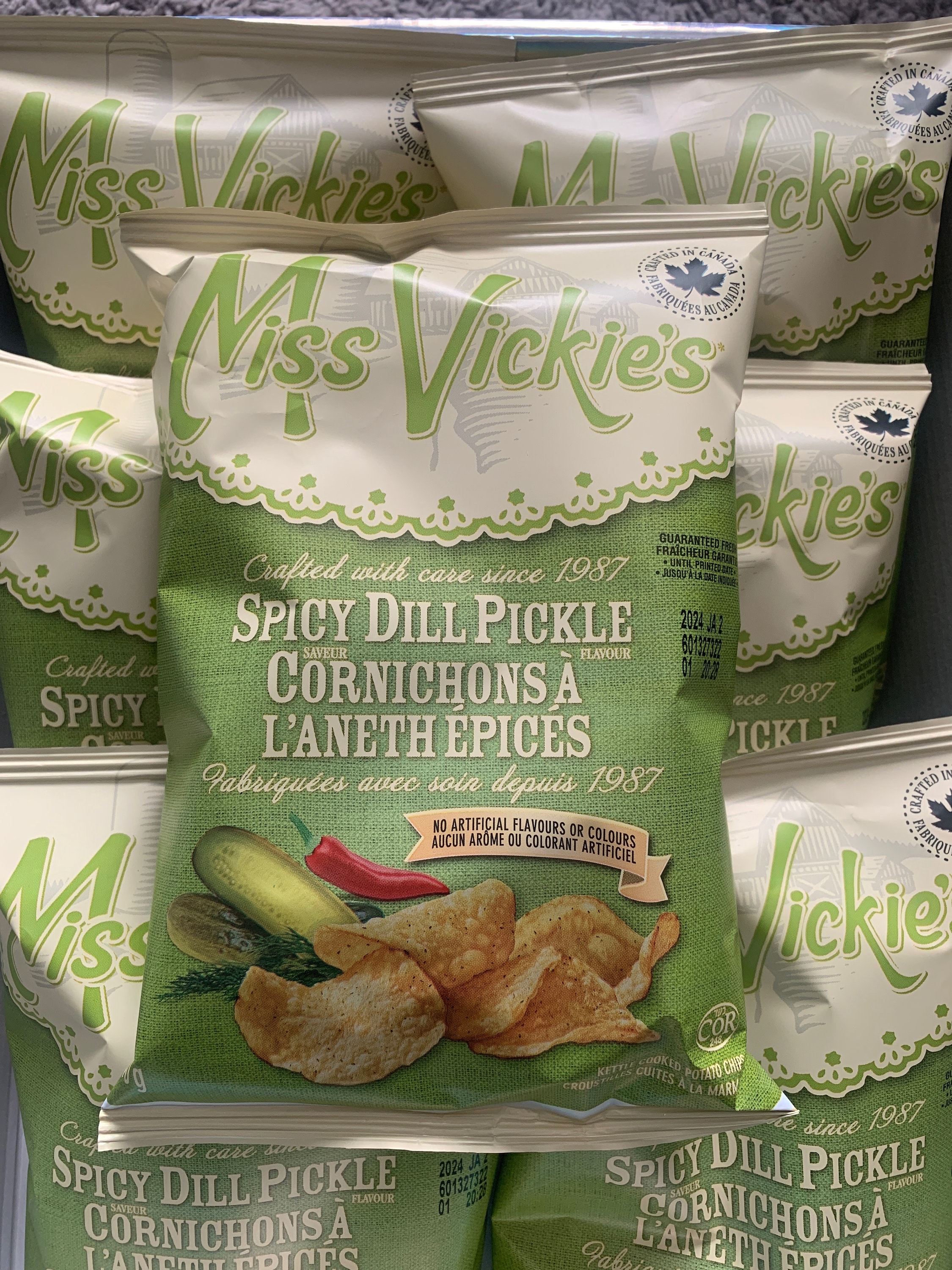 Miss Vickie's SPICY DILL PICKLE Chips Gift Box Canadian Etsy UK