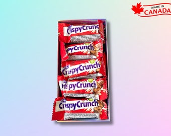 CRISPY CRUNCH Schokoriegel Geschenkbox Mini Sampler Personalisiertes kanadisches Geschenkkorb-Pralinen-Bündel - von Oh Canada Candy