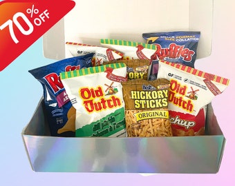 CLEARANCE Canadian Chips Variety Ketchup All Dressed Dill Pickle Geschenkpackung 8er-PACK Oh Canada Candy