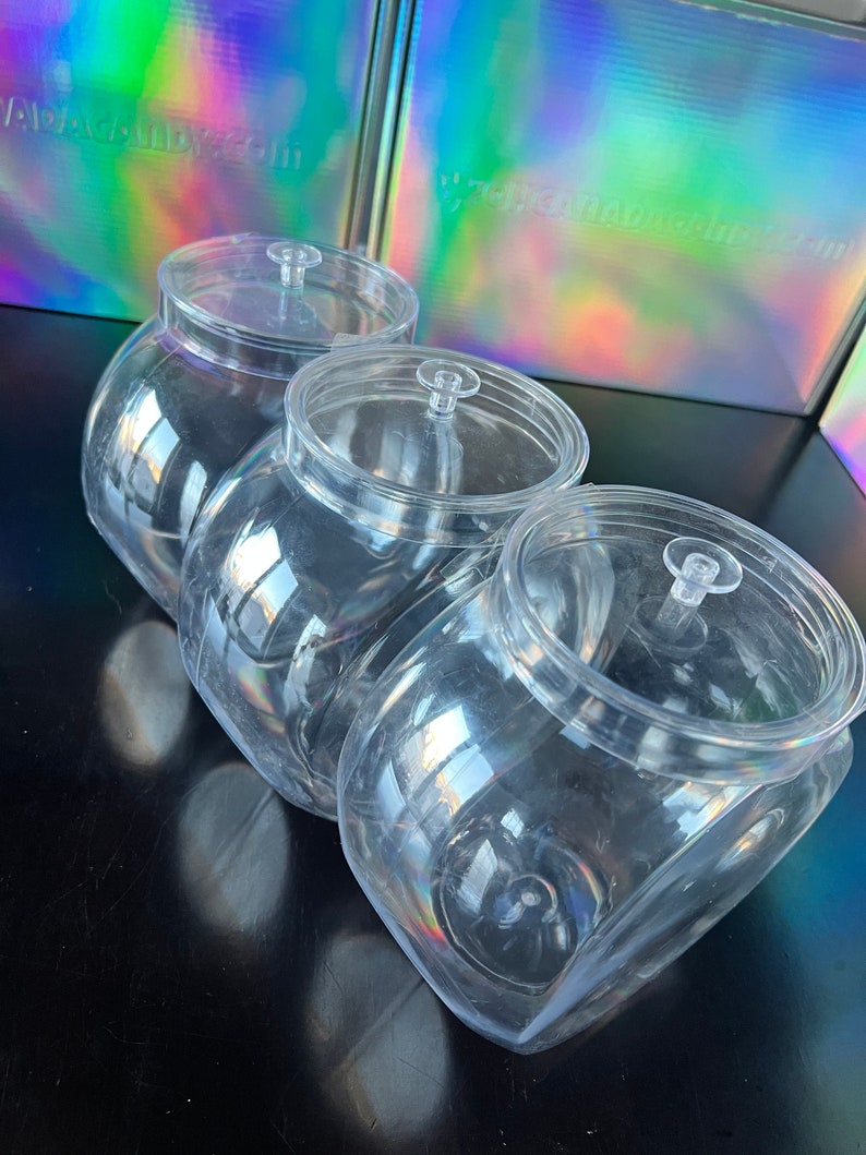Candy Jars With Lids Plastic Clear Storage Display Container Etsy