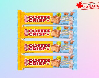 COFFEE CRISP Caramel Iced Cappuccino Chocolate Bars - Coffee Crisp Canadian Chocolate Bars Gift Box - by Oh Canada Candy