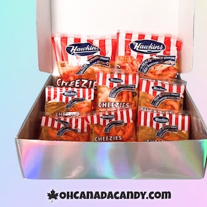 HAWKINS CHEEZIES Gift Box Canadian Chips 8-PACK by Oh Canada Candy