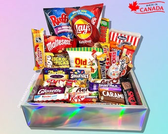 Coffret cadeau ULTIMATE All Canadian Snack (XL) – Tous les chips, chocolats, bonbons et gommes préférés des Canadiens – par Oh Canada Candy