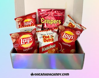 KETCHUP Chips Geschenkbox Canadian Chips Variety Pack von Oh Canada Candy