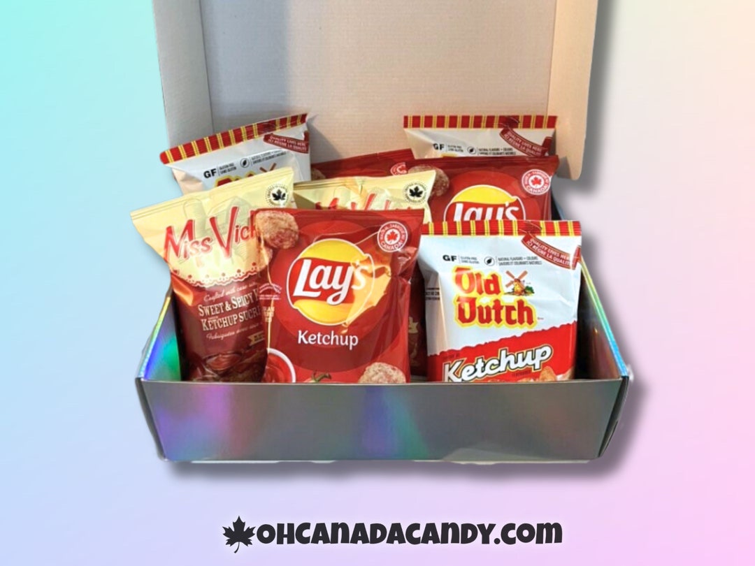 KETCHUP CHIPS VARIETY Pack Gift Box Canadian Chips Gift Basket Etsy