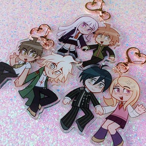 Danganronpa Ship Keychains (Naegiri, Komahina, Saimatsu)