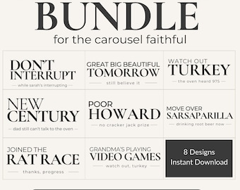 Carousel of Progress SVG Bundle – 8 Disney Nostalgia Designs – Funny Adult Shirts – Cricut Silhouette Instant Download