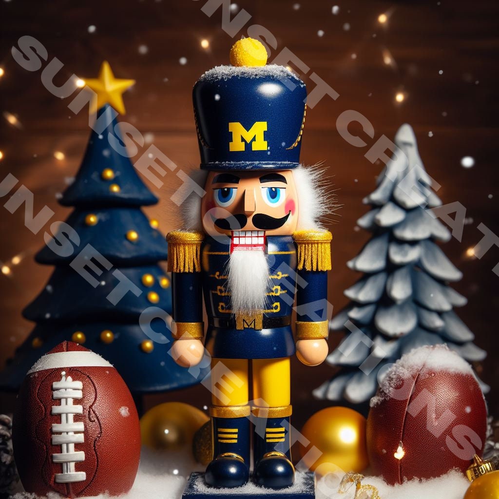 Michigan Football Nutcracker PNG Bundle 2 Images Etsy