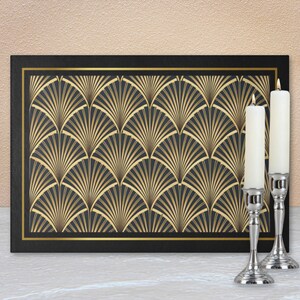 Candle Lighting Tray: Yahrzeit, Shabbat & Hanukkah Print Design in Tempered Glass, Judaica Gift, 8in x 11in #18