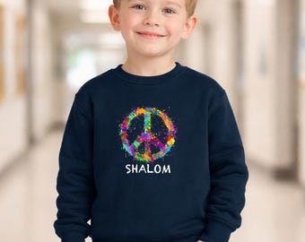 Toddler Cozy Sweatshirt: Shalom, Jewish Living, #3
