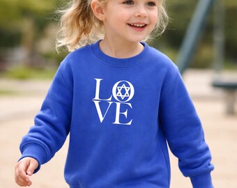 Toddler Cozy Sweatshirt: LOVE, Jewish Living, #1
