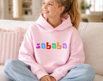 Youth Fleece Hoodie: Sababa (Cool) Hooded Sweatshirt, Jewish Living, #1
