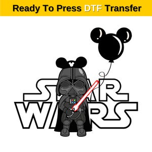 Disney Star Wars Character DTF Transfer Shirt,Star Wars Group Dtf,Star Wars Characters,Star Wars Land,Disney Balloon,Disneyland Trip DTF
